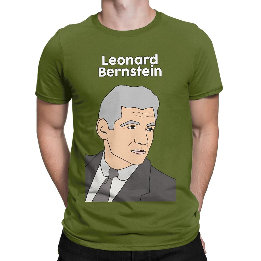 lLeonard bBernstein white Novelty 100 Cotton TShirt lLeonard bBernstein Tees Tops For Unisex