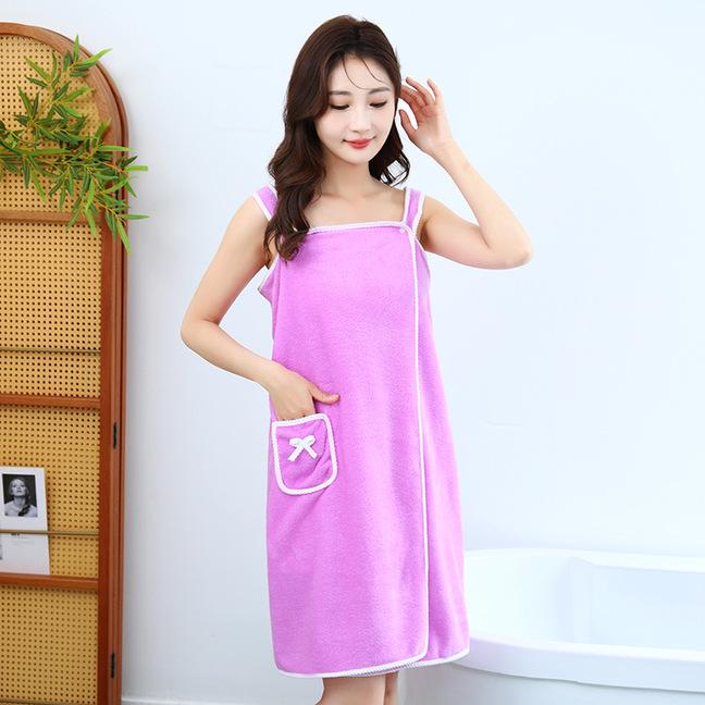 

Женская плотная коралловая флисовая банная юбка - мягкая, впитывающая, не выпадающая, носибельное банное полотенце One size 80×135CM (Single pack)