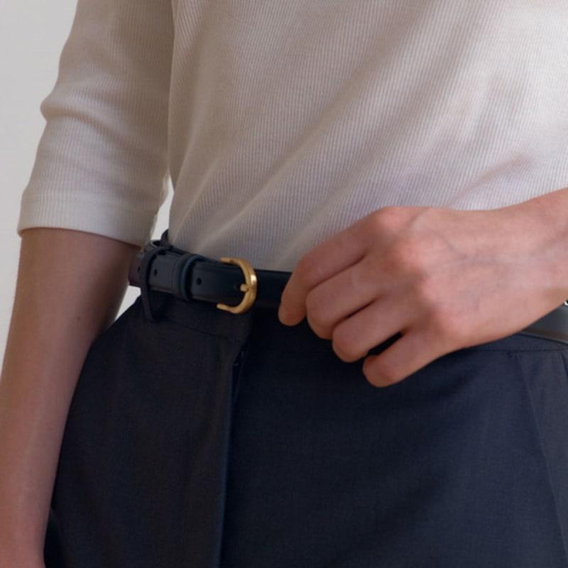 

LAVIEDU ремень из итальянской кожи / черный black