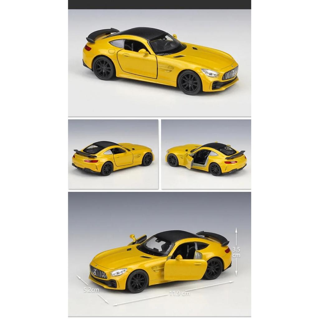 Welly 1/36 Mercedes-Benz AMG GT R Alloy Sports Car Model Diecast Metal Toy Vehicle Car Model Simulation Collection Children Gift