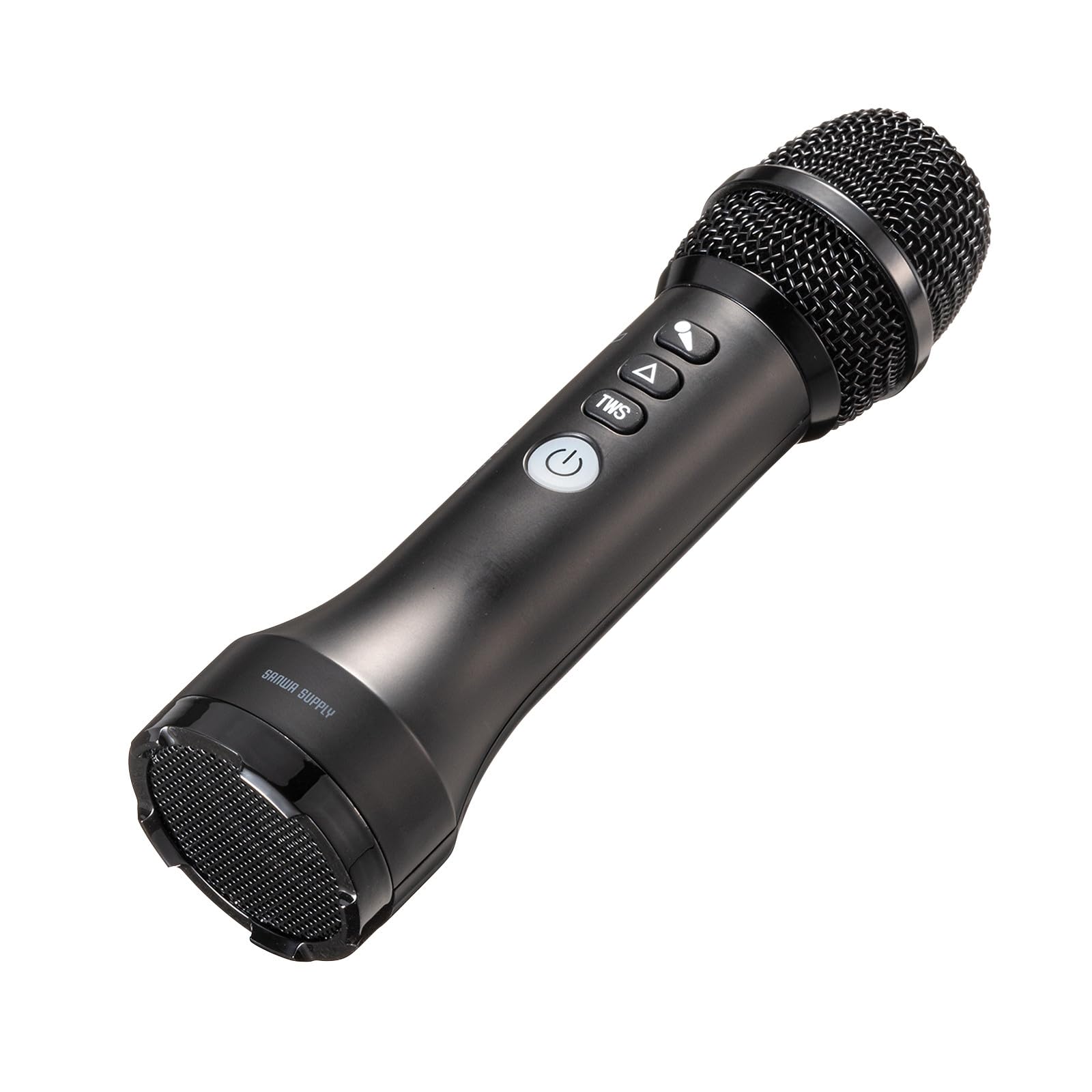 

Sanwa Supply Handheld Microphone Type Portable Megaphone Speaker 15W (Bluetooth Compatible, Output) MM-SPAMP20 чорний