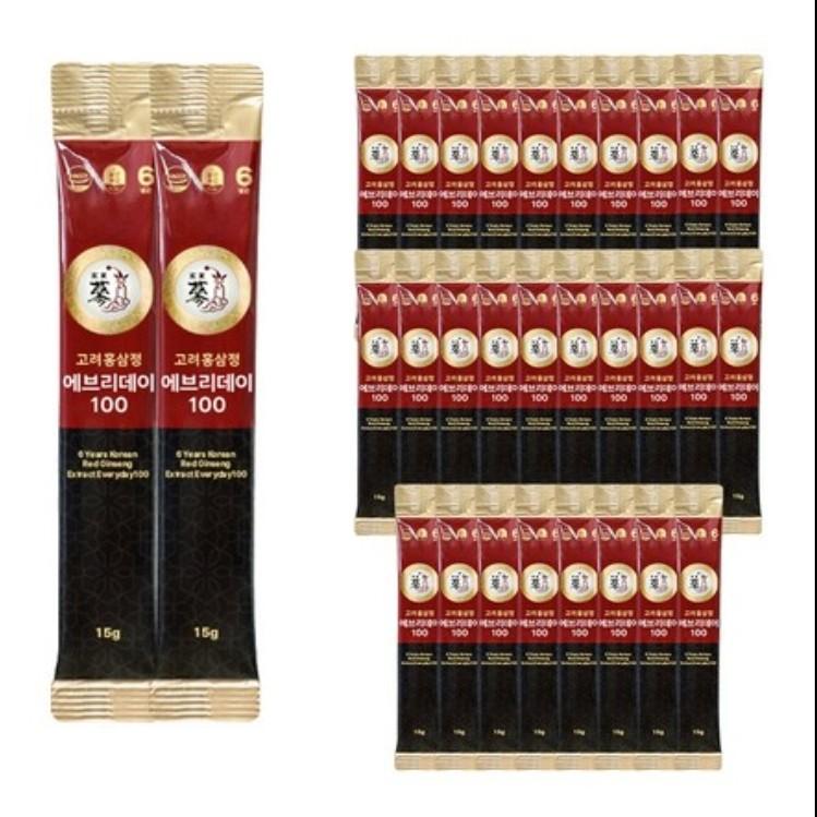 [Pungnyeon Bogam] 6-year-old Korean Red Ginseng Extract Everyday 15g 100 Sticks Korean Health Food
