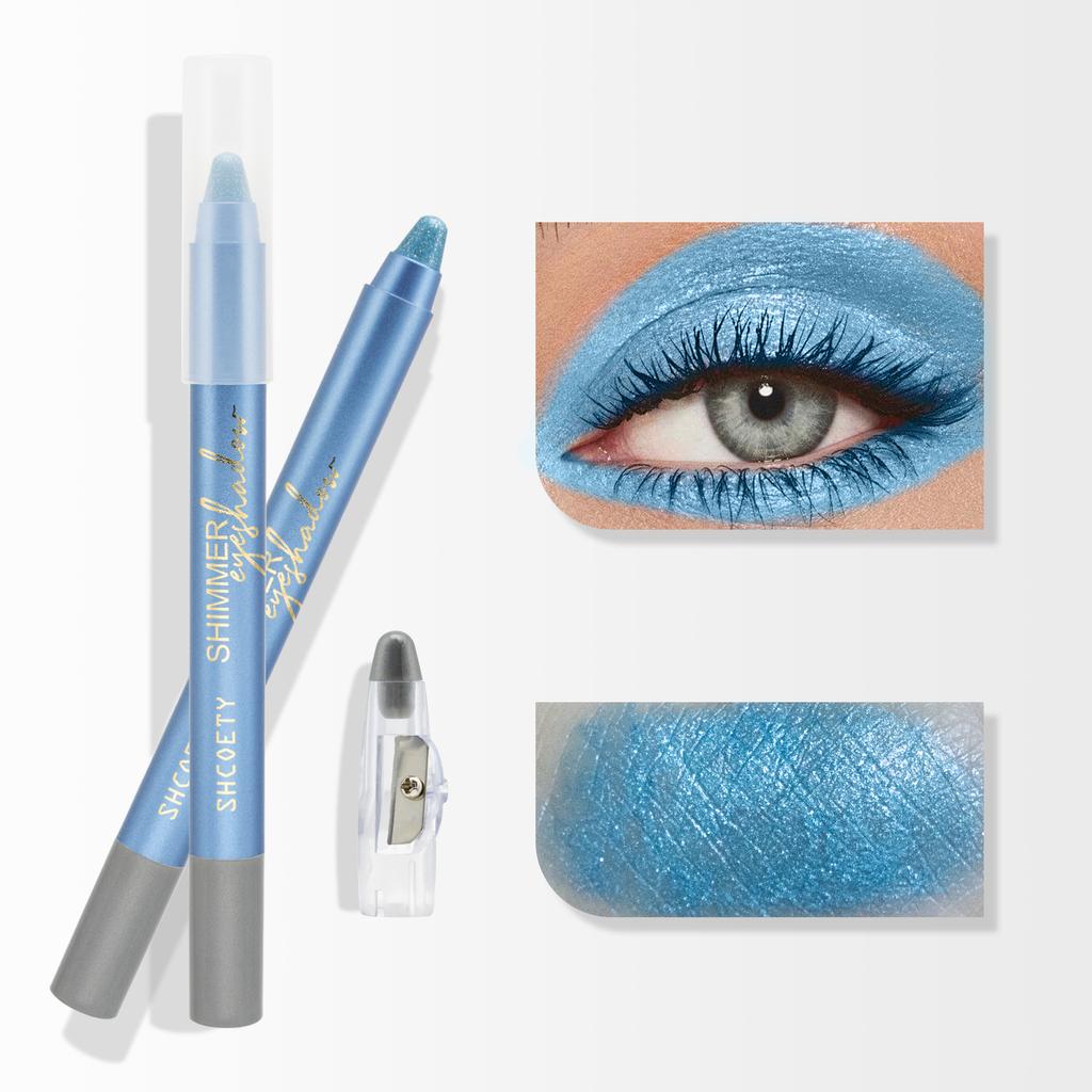Rosafarbener Pearly Diamond Highlighter Pen mit Bleistiftspitzer, glänzender Lidschatten-Eyeliner-Stift, sanft aufhellender Eyeliner-Stift