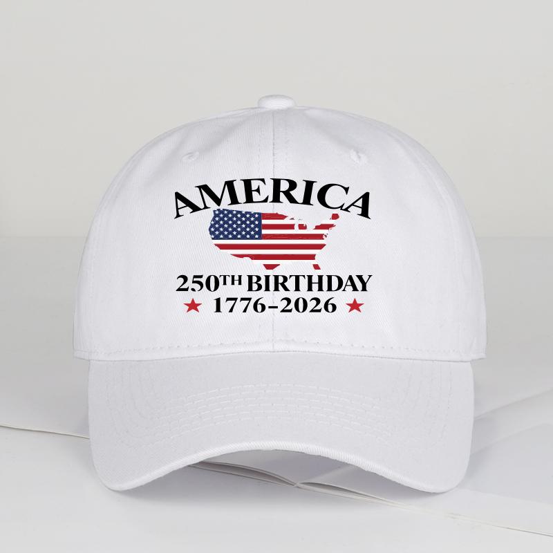 

America 250Th Anniversary 1776- Usa Flag Map Printed Baseball Cap Adjustable Patriotic Dad Hat For 4Th Of July Events