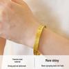 Gold Stainless Steel Bracelet with Zirconia-Inlaid Star Clasp
