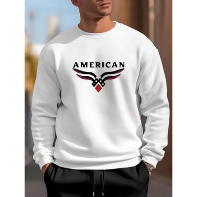 Men's Oversized Crew Neck Sweatshirt, Slouchy Fit & Cozy
