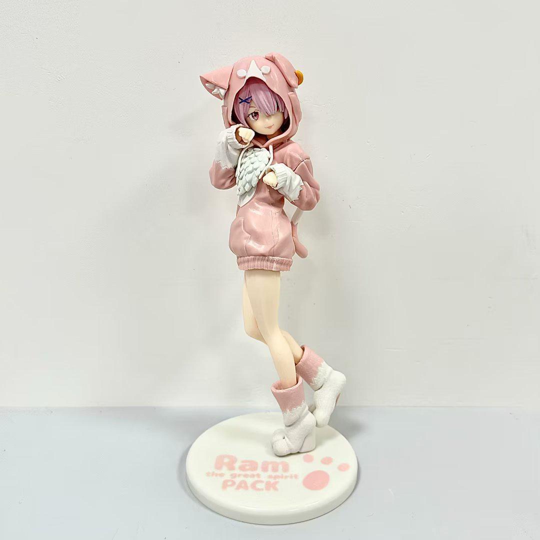 

Re:ZERO Starting Life In Another World Ram/Rem Аніме Girl Figure Fluffy Pack Ram/Rem Action Figure Доросла модель ляльки Іграшки Pack of 1 Ram No Box