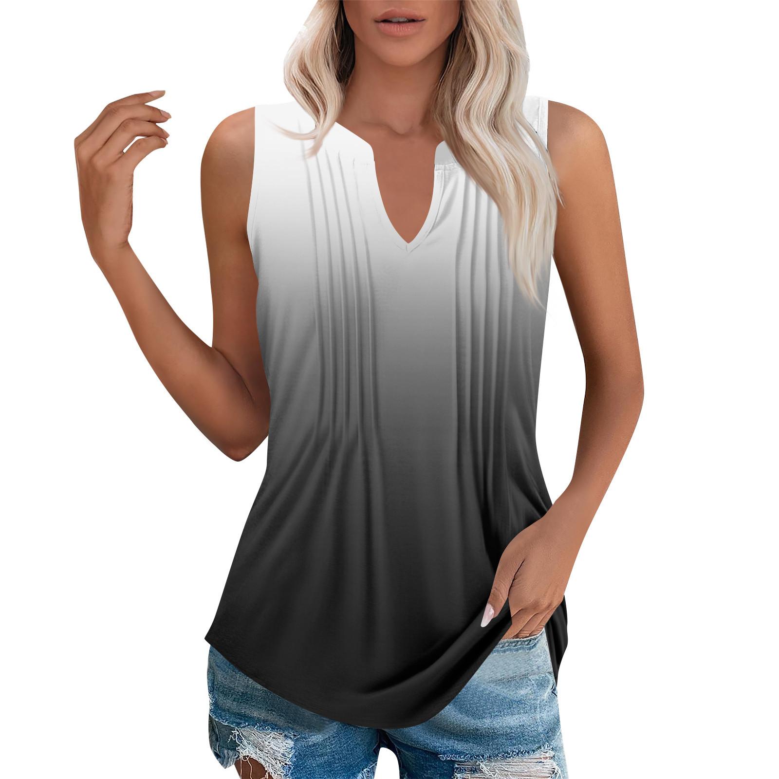 

Womens Summer Tops Casual Ruffle Short Sleeve Crewneck Loose Pleated T Shirts S чорний