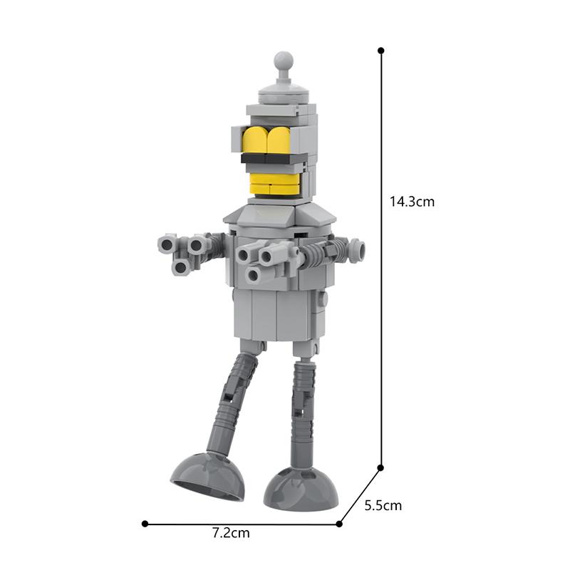 MOC Game Movie Figures Robot Bender Herbivorous K-VRC Clippy the Age Revealer World Building Blocks Toys for Children Kids Gifts
