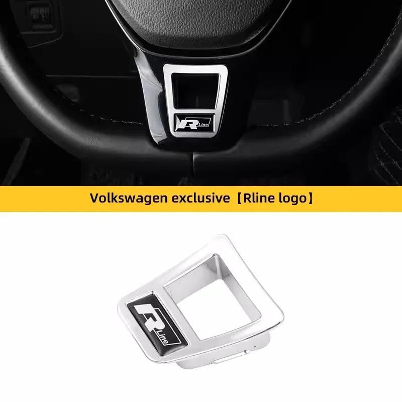 Emblems Volkswagen R Emblem Zinc Alloy Car Steering Wheel Trim Buckle For VW Golf Polo GTI Tiguan CC Passat Variant Jetta Santan zf6