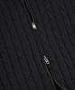 BIRBANTE Washable Cotton Cable Two-Way Knit Zip-Up - Black