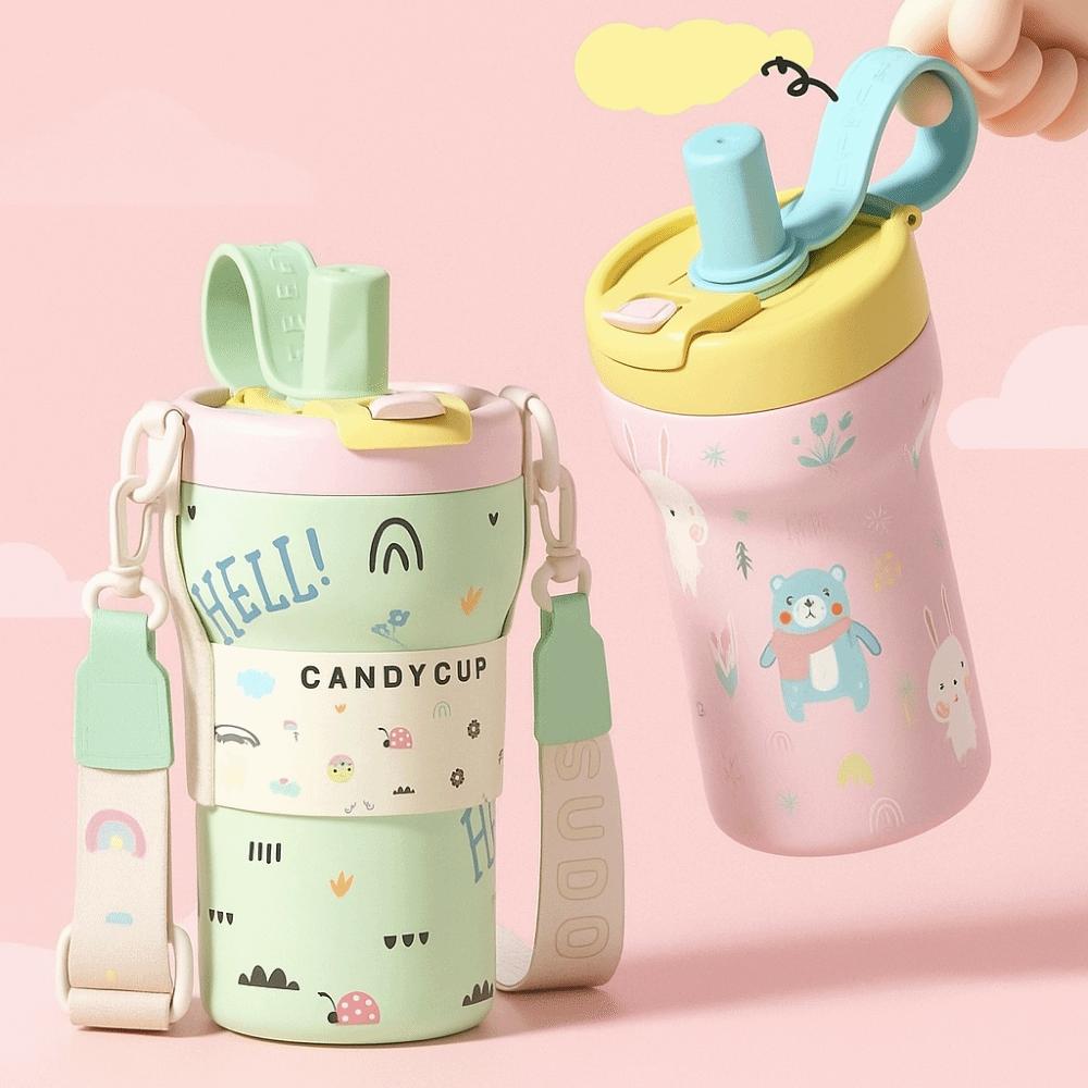 650ML Vacuum Cup Ceramic Inner Liner Thermos Cup Kid Gift Insulation Cup  Office