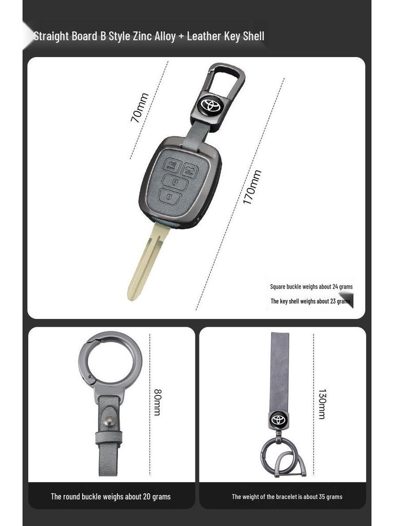 Key Case for 7th Gen Camry, 16-17 Model Land Cruiser, and 17 Model Land Cruiser 4000