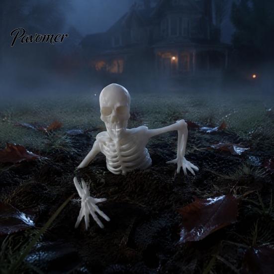 Luminous Bone Art for Landscaping Halloween Planter Skeleton Ornament, Glow-in-The-Dark Figurine, Break Through The Fluorescent Decor Night Soil Human