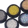 1mm Mini Nail Art Steel Beads Large Round Nail Beads Metal Silver Mixed Sizes DIY Accessories