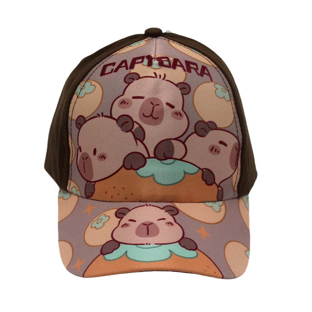 Capibara Themed Baseball Cap for Children - Cute Cartoon Capibara Baseball Cap with Sun Protection