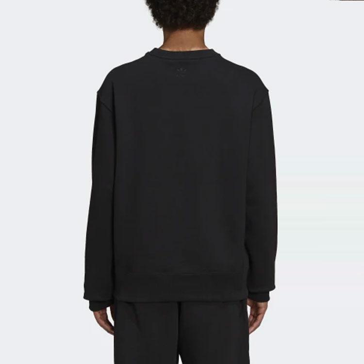 Adidas Originals Trefoil X Pharrell Williams Collaboration Solid Crew Neck Sweatshirt Men Sweatshirt Black H58314