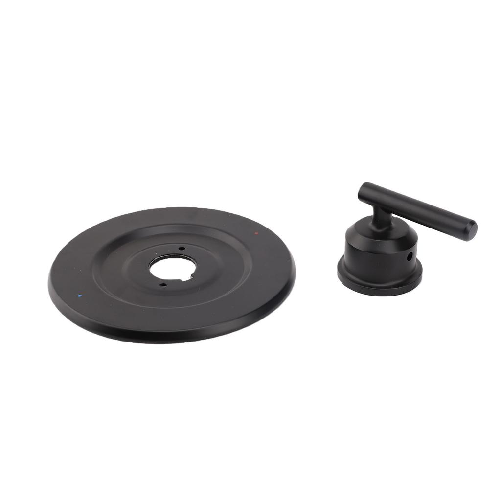 Shower Trim Kit Volume and Temperature Control Shower Lever Handle Matte Black Aluminum Easy Install