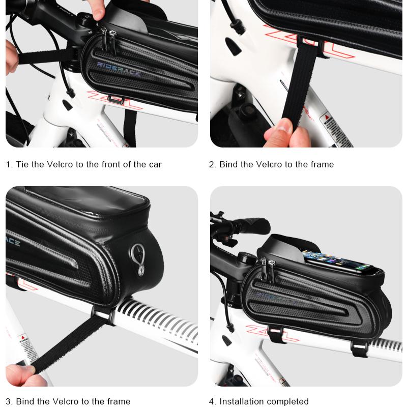 Rainproof Bike Bag Bicycle Front Cell Phone Holder With Touch Screen For Road Cycling Top Tube Frame Bags MTB Bike Accessories