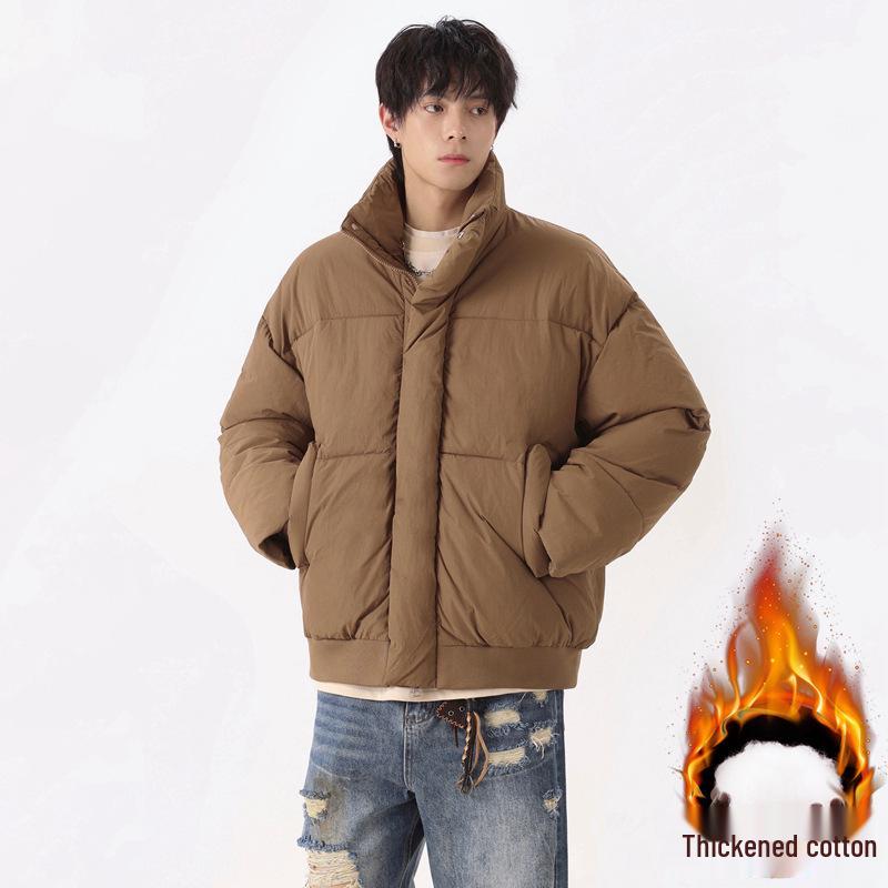 

Men s Thick Cotton Winter Jacket with Stand Collar – High-End Warm Outerwear XL