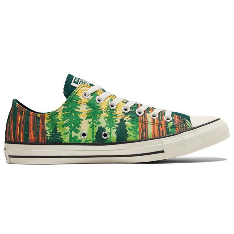 Converse Chuck Taylor All Star Comfortable Lightweight Low Top Canvas Shoes Unisex Sneakers Green Orange 170845C