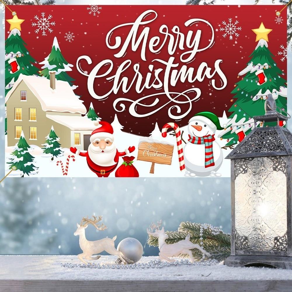 Happy New Year Theme Christmas Background Banner Cloth Christmas Decorations Photography Props