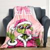 Couverture Célébration de Noël Grinch Couverture Douce pour Maison Chambre à Coucher Lit Canapé Voyage Bureau Couverture de Noël Unie