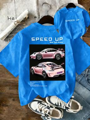 Personalized Racing Print Round Neck Unisexs Short Sleeve Shirtbreathable Lightweight Fashionable Trendy Loose And Comfortabl