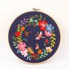 DIY Embroidery Material Kit Floral Pattern Printed Simple Cross Stitch Punch Needle Set Handwork Needlework Craft Painting Decor