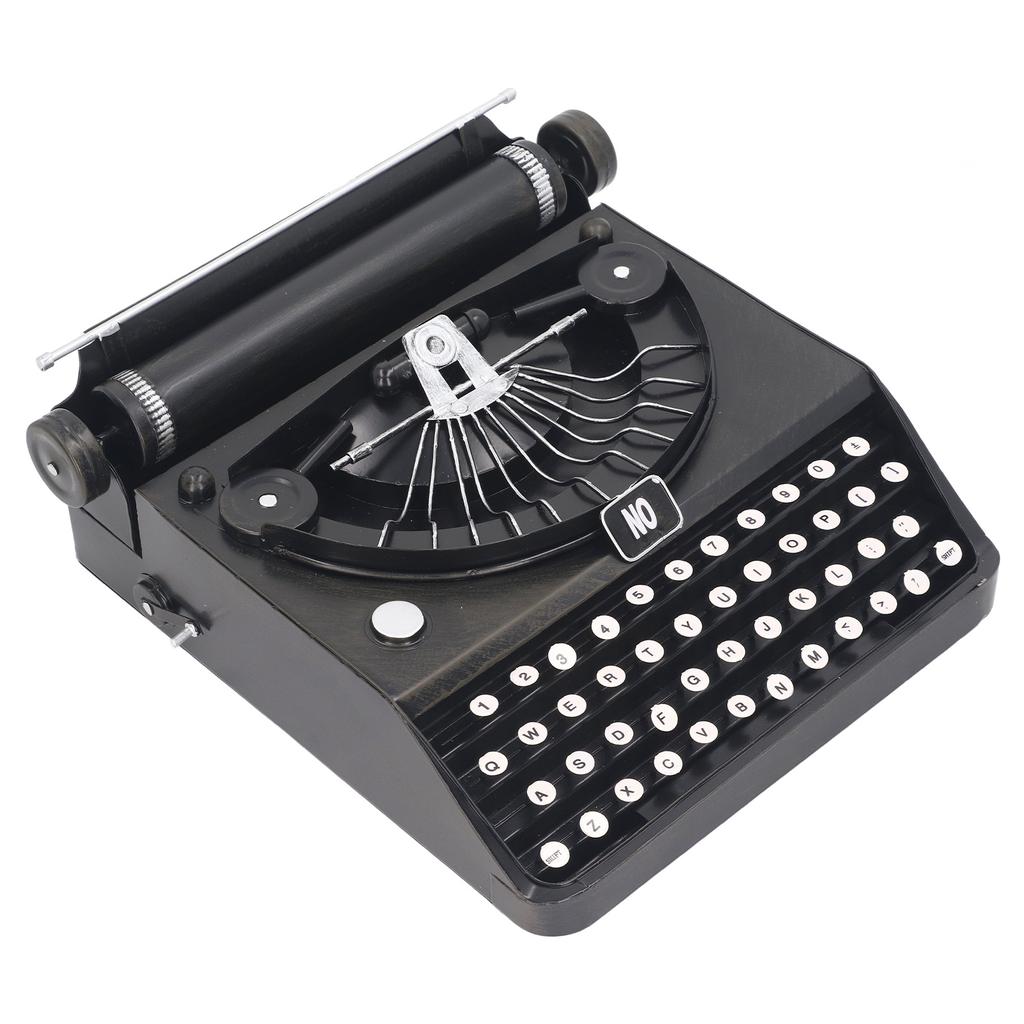 Antique Typewriter Model Black Retro Vintage Portable Manual Props Model Decoration Ornaments for