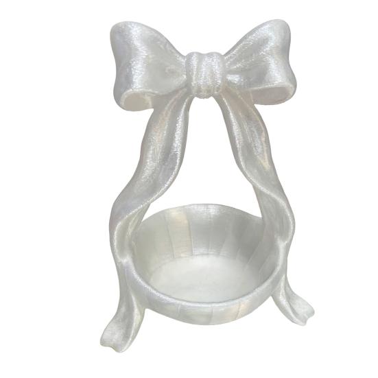 3D Printed Bow Jewelry Tray, Ring Dish, Entryway Table Trays, Decorative Trinket Dish, Jewelry Organizer Tray for Rings Necklaces Bracelets Keys