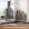 Wall-Mounted Stainless Steel Utensil Holder: Chopstick, Knife & Spoon Storage Rack