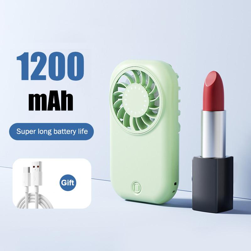 Мини-вентилятор ручной, USB-перезаряжаемый, портативный, ультратонкий, маленький, высокоскоростной, удобен для использования на улице