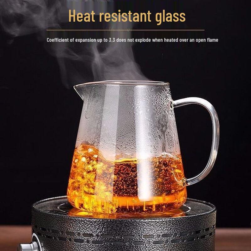 Heat-Resistant Glass Tea Pitcher & Fairness Cup