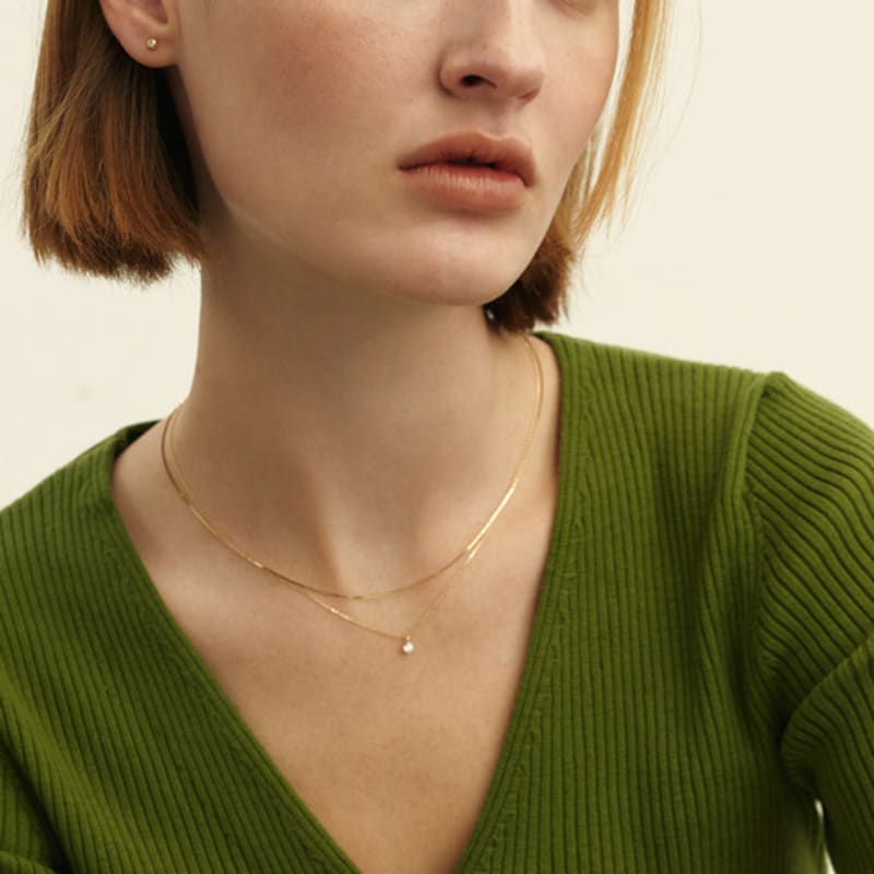 LUNNE 14k Diamond Sphere Ball Earrings (14k Gold) #LCE02