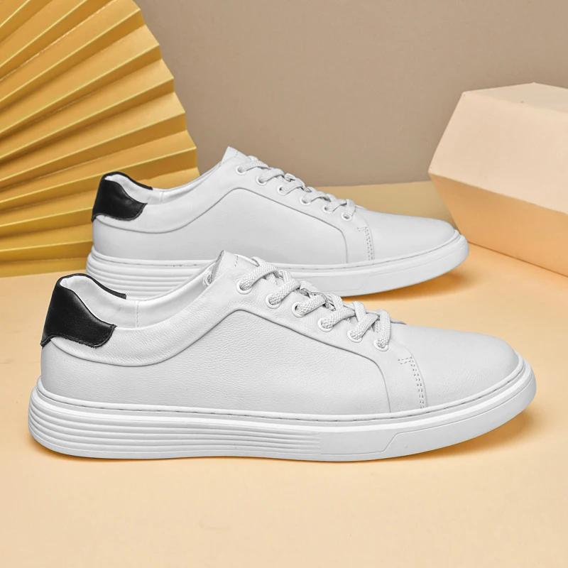 Genuine Leather Mens Shoes Luxury Stylish Sneakers Spring Autumn Outdoor Tenis Masculino Sport Shoes Fashion Vulcanized Footwear