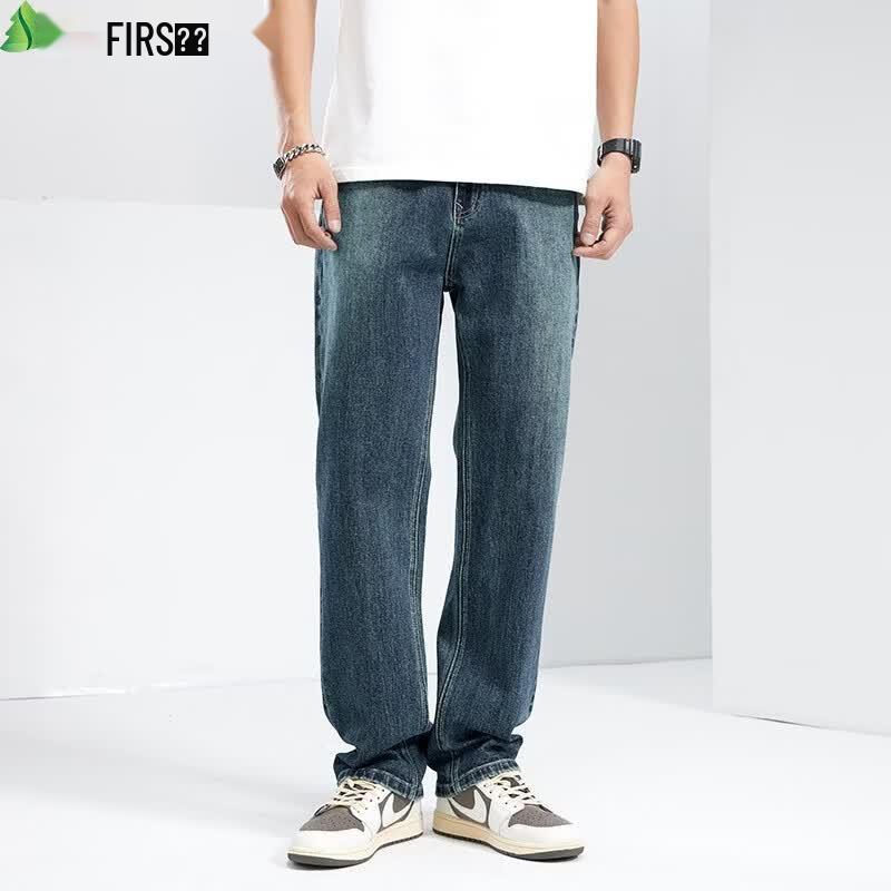 FIRS Men s 94.2% Cotton Straight Leg Jeans 32 синий тонкий