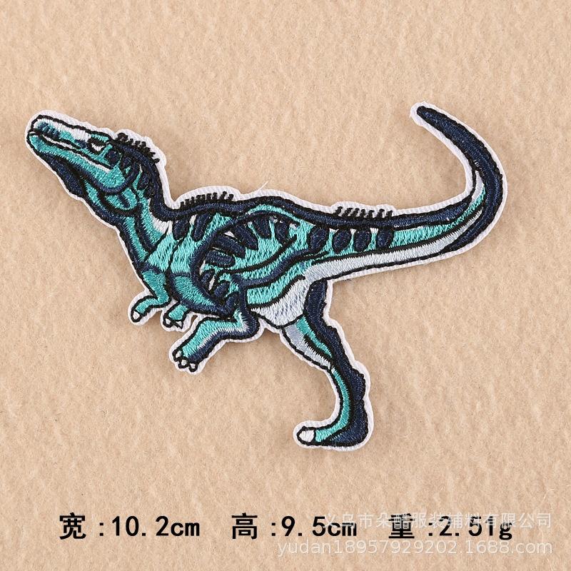 12 Stück Dinosaurier-Aufnäher für Kleidung Bügeln Gestickter Aufnäher Applikation Aufbügler Zubehör