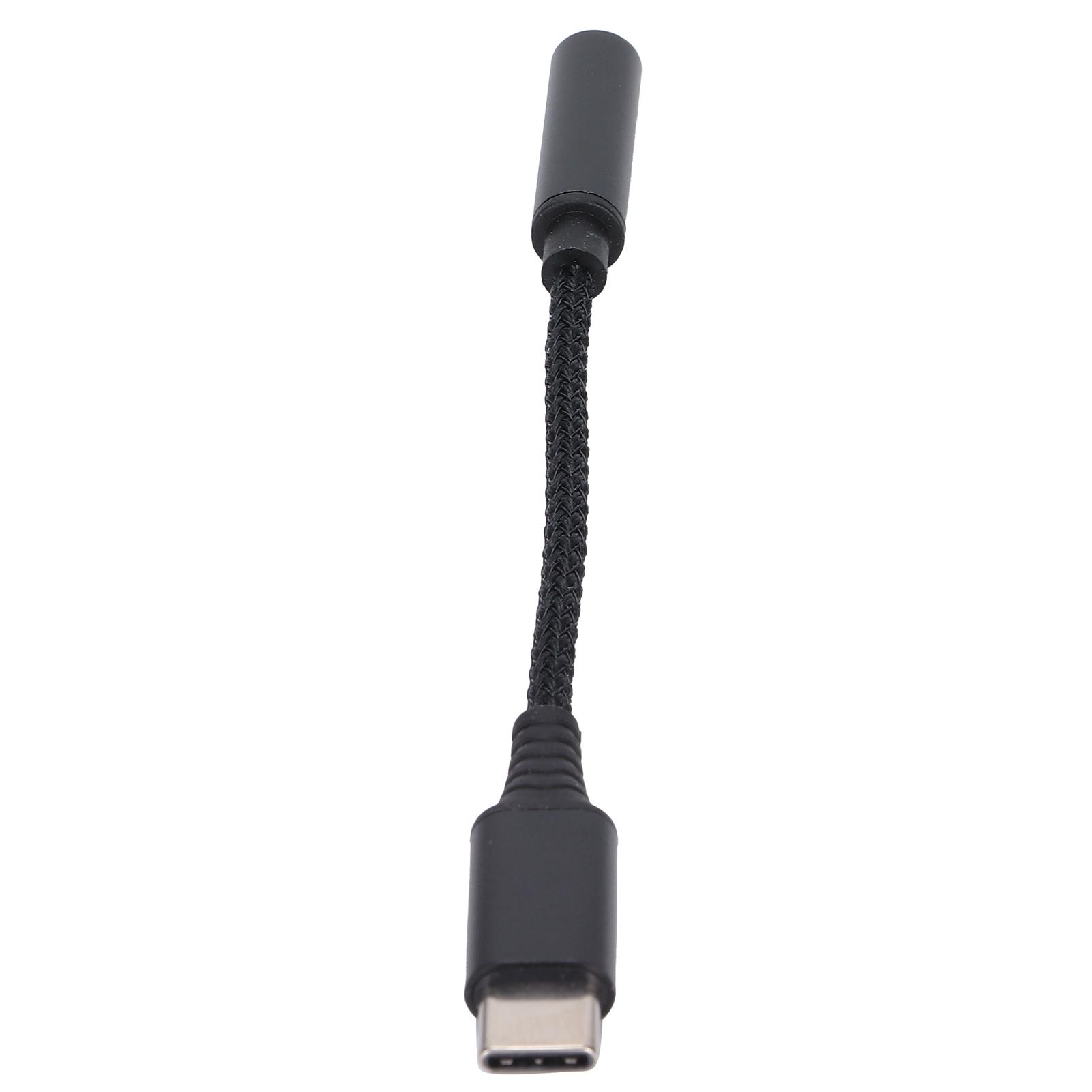 

USBC to 3.5mm Female Hdphone Adapter Type C Hdphone Adapter Nylon Cable(Blue )