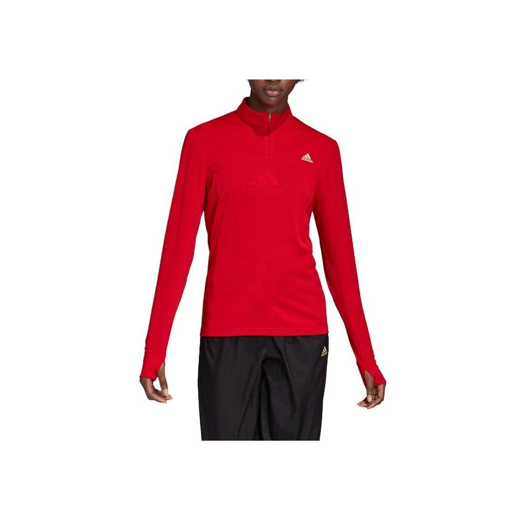 adidas Breathable Soft Comfortable Long Sleeve T-Shirt Women Tops Red GE5833