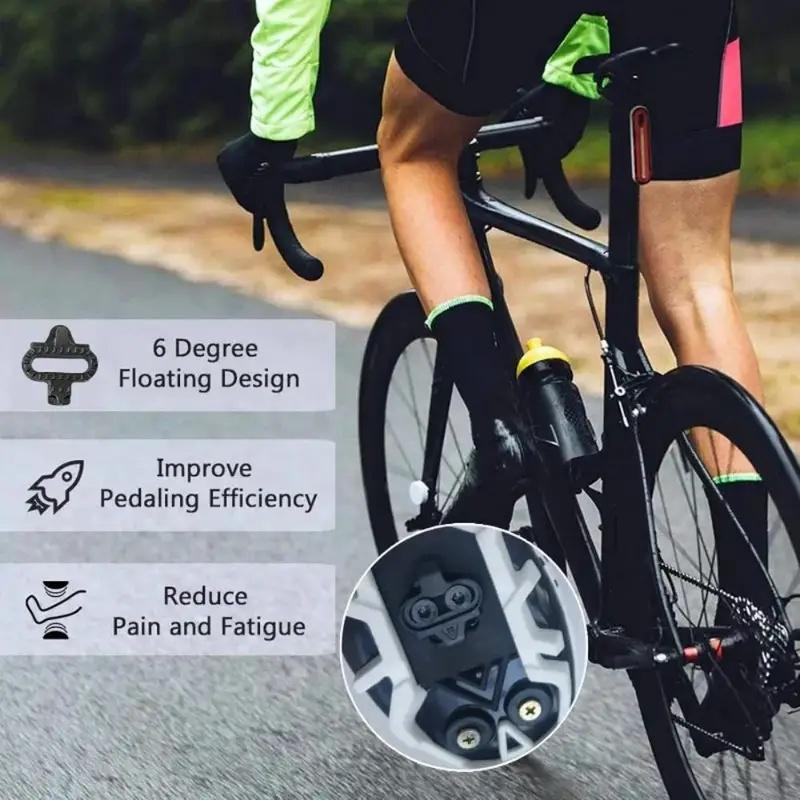 Multi Release Bicycle Shoes Cleats Fit Shimano SH51 SPD MTB Bike Pedal Clips Cycling Shoes Compatible Bike Riding Accessor 6