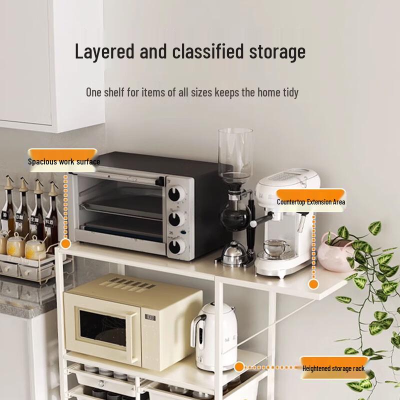 Stainless Steel Kitchen Microwave Oven Shelf & Prep Table