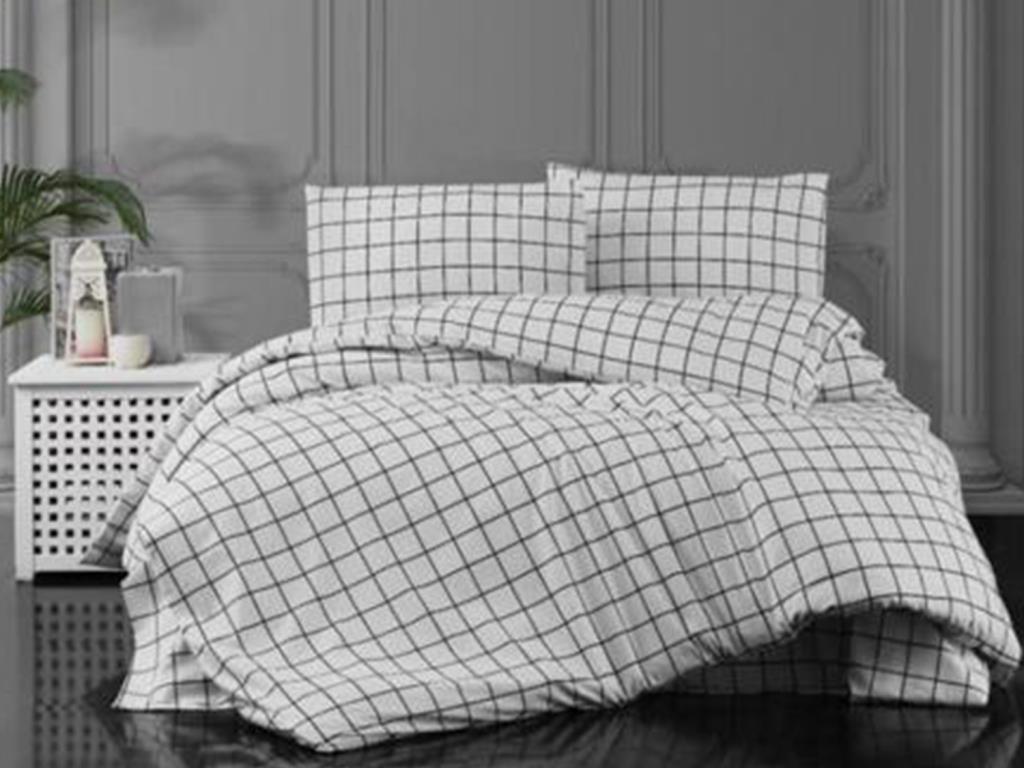 

Pari Bedding Set 4 Pcs, Duvet Cover, Bed Sheet, Pillowcase, Double Size, Self Patterned, Wedding, White