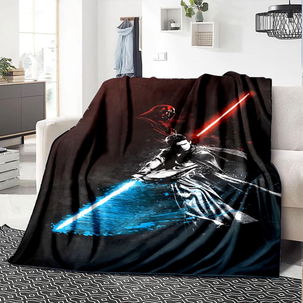 Star Wars Blanket Comfortable Perfect for Sofa Office Bedding Four Seasons Multipurpose Digital Print Ideal Gift for Friends Family Couples Picnic