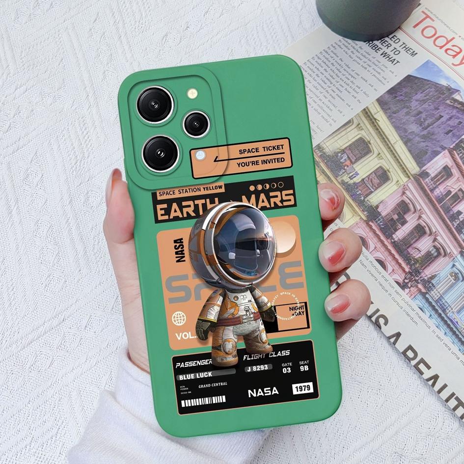 Για Xiaomi Redmi K60 12 10 9 8 9A 9C 10C 12C A1+ A2+ Κάλυμμα θήκης τηλεφώνου Αντικραδασμική ματ υγρή μαλακή σιλικόνη τσάντες τηλεφώνου αστροναύτη για Redmi προφυλακτήρες