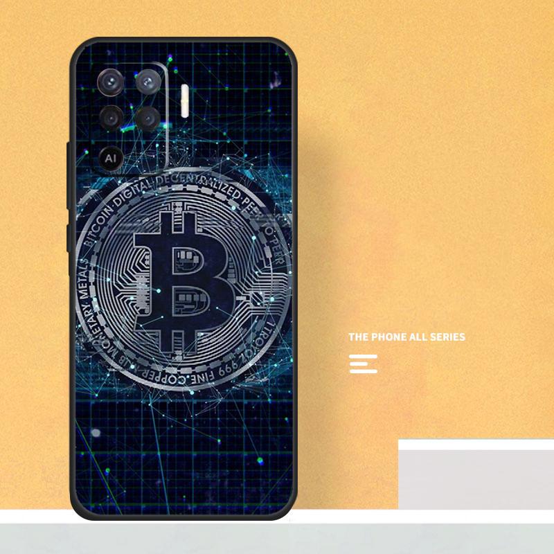 Bitcoins Coin Case For Oppo A74 A94 A54 A15 A17 A57 A6 A5 Pro A16 A76 A96 A40 A60 A80 A18 A38 A58 A78 A98