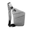 Body Crossbody Thin Birthday Gray Men's Bag, Slim, Lightweight, Waterproof, One-Shoulder Bag, Bag, Multi-Compartment, Popular, Bag, Casual, Sports,