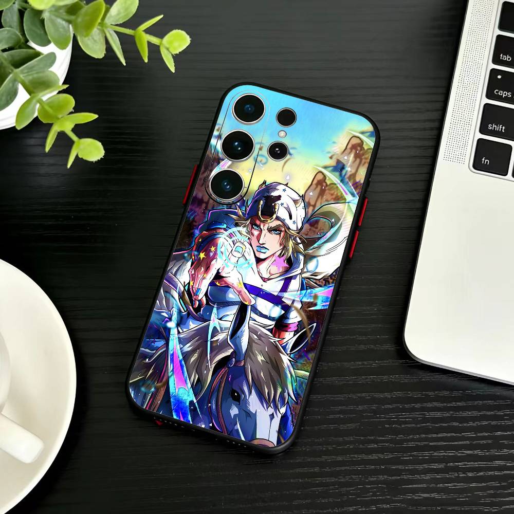 K-Anime Jojos Bizarres Adventures Phone Case For Samsung S26,S25,S24,S23,S22,S21,S20,Ultra,Plus,FE Black Soft Cover