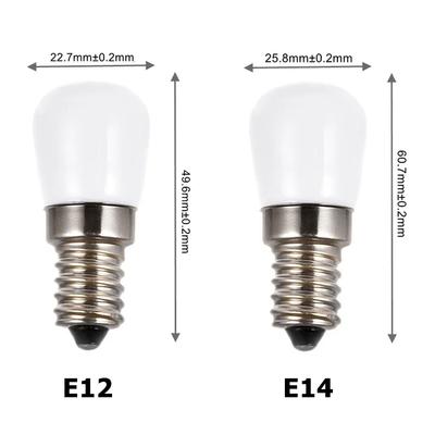 2W Led Fridge Light Bulb E14 Cool Warm 110-220V Dc12V Dc24V Refrigerator Freezer Bulbs Indicator Lamp Screw For Replace 20W