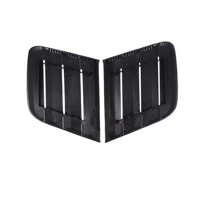 2x Black Hood Vent Insert Covers Trim Hot Air Outlet For Ford Mustang 2018-2021